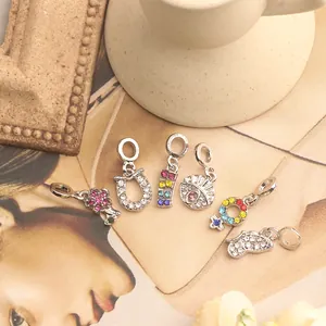 Dijes de Aleación con Strass DIY Mariposa Mal de Ojo Herradura Símbolo de Venus Colgante para Creación de Pulseras Collares