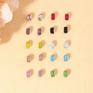 Colección de cuentas de arcilla con cristales para hacer pulseras de cadena de serpiente