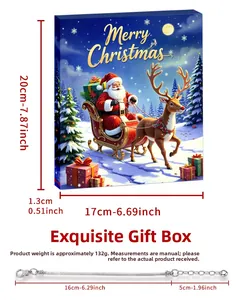 Weihnachts Adventskalender Geschenkbox mit DIY Silberarmband und Gewichtsangabe