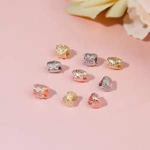 DIY Cuentas de Aleación Agujero Grande Concha Estrella Luna Dijes Para Joyería Pulsera Oro Plata Oro Rosa Cuentas de Metal