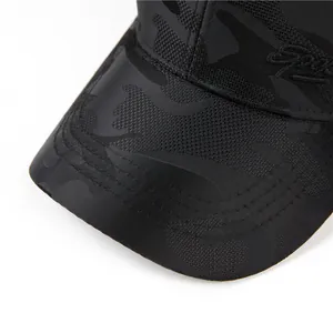 Herren Baseballkappe in schwarzem Camo mit Sport-Stickerei und wasserdichtem Sonnenschutz