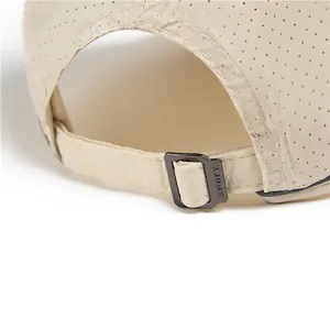Breathable sun hat with adjustable metal sport buckle and quick-dry mesh fabric