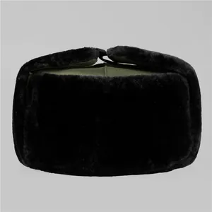 Men Women Winter Trapper Hat Russian Ushanka Style Faux Fur Ear Flaps Thermal Bomber Hat Windproof Thickened Cold Weather Hat