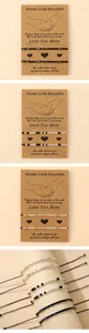 Détail de bracelets à perles code Morse sur carte kraft pour cadeaux de fête des mères