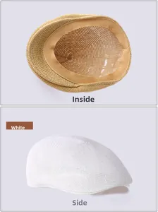Detailed side and interior view of breathable mesh sun hat with fine woven texture