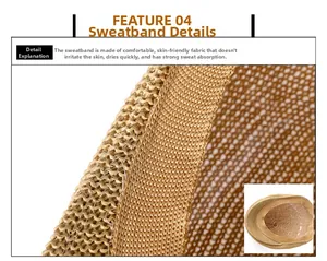 Detail view of the soft knitted sweatband inside the breathable summer woven flat cap