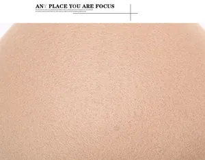 Close-up detail of soft camel wool felt fabric texture for women winter cloche hats