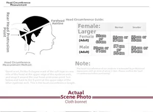 Size guide for women wool hat showing head circumference measurement steps in CM