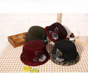 Detailed set of thick winter wool hats for elderly women in multiple elegant colors