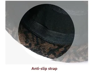 Detail view of winter hat inner lining with non-slip webbing for warm and secure fitting