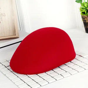 Béret classique en feutre de laine rouge, chapeau d'hiver chaud et minimaliste pour adultes
