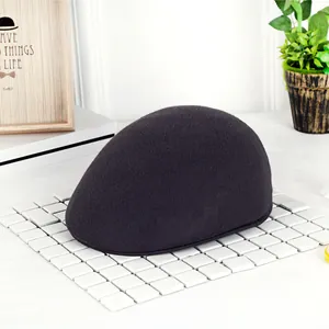 Béret classique en feutre de laine gris foncé pour hommes et femmes chapeau d'hiver chaud