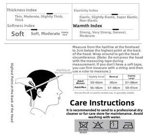 Detailed size guide for wool felt fedora hat featuring head circumference measurement tips