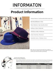 Size guide for outdoor mesh sun hats with head circumference measurements for men and women