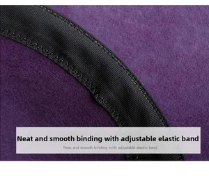 Detail of wool cloche hat showing neat binding and adjustable inner elastic band