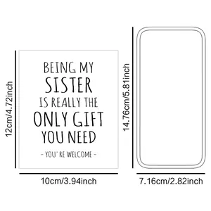 Detailed size chart for funny wine bottle labels measuring 10x12cm and 7x14cm with dimensions