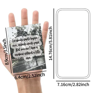 Carte d'affirmation avec citation inspirante et paysage pour motivation quotidienne