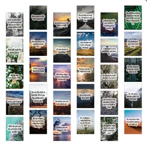 Lot de 30 cartes d'affirmation paysage avec citations motivantes pour femmes