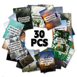 Cartes d'Affirmation Inspirantes Paysage Naturel pour Femmes Citations Motivationnelles Postales pour Encouragement Quotidien Déco Murale Bureau Maison