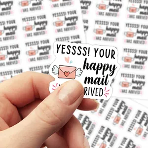 Adesivi Sigillo Happy Mail Per Pacchi Your Happy Mail Has Arrived Busta Adesivi Decorativi Per Decorazione Spedizione Piccole Imprese