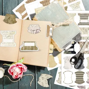 Adesivi per indice vintage a strisce per scrapbooking e decorazione di agende