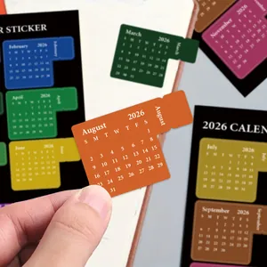2026 Adesivi Calendario Mensile Etichette Indice Schede Adesive Per Planner Taccuino Diario Ufficio Scuola Adesivi In Carta Multicolore