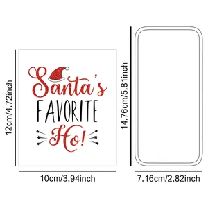 Adesivi per bottiglie di Natale divertenti con testo Santa's Favorite Ho in 10x12cm