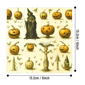 Vintage Halloween Hexerei Scrapbook Papier mit Kürbis und Zauberer Mustern 6x6 Zoll