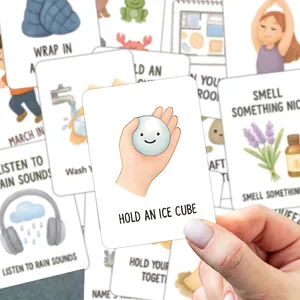 Lot de 49 cartes de pleine conscience pour la régulation émotionnelle et le stress des élèves