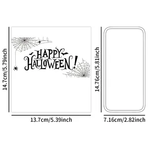 Guida alle taglie dettagliata per incarti di caramelle Halloween con dimensioni precise
