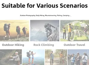 Chapeau de soleil extérieur montré en randonnée, camping, escalade et pour la pêche