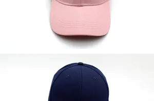 Detailed stitching on pink visor and navy blue cotton crown with breathable eyelets