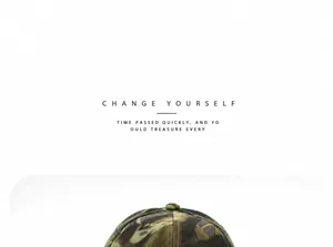 Detailansicht der taktischen Camouflage-Baseballkappe mit grün-braunem Militärmuster
