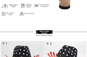 Détails d'un chapeau de cow-boy en paille drapeau américain avec étoile et entretien