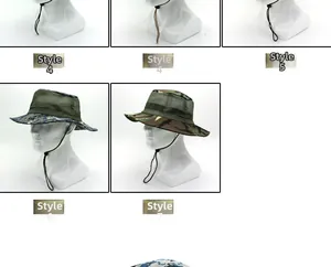 Details zu atmungsaktiven Mesh-Einsätzen und verstellbaren Kinnriemen an Camo-Hüten