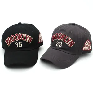Unisex Cotton Brooklyn Embroidery Baseball Cap American Retro Adjustable Sunshade Hat Outdoor Casual Streetwear Dad Hat