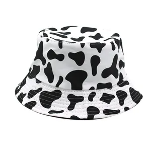 Cappello da pescatore classico con stampa mucca per uomo e donna con design parasole trendy