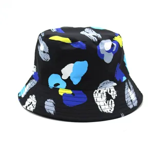 Mode Graffiti Druck Baumwolle Anglerhut Für Herren Damen Sommer Faltbar Sonnenschutz Fischerhut Outdoor Streetwear Kappe