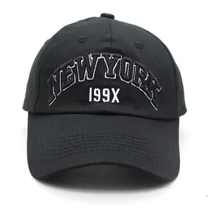 NEW YORK 199X Buchstaben Stickerei Baumwolle Baseballkappe Für Damen Herren Verstellbar Sonnenschutz Atmungsaktiv Hut Outdoor