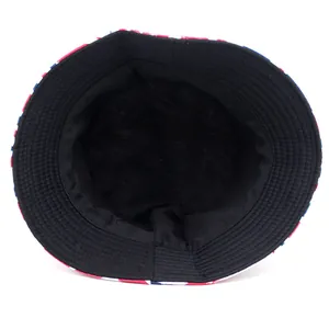 Chapeau bob mixte avec imprimé Union Jack, doublure noire réversible et coutures robustes