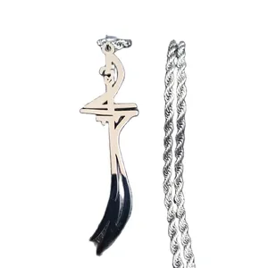 Imam Ali Sword Zulfiqar stainless steel pendant on silver rope chain for men and women