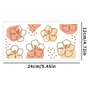Minimalistischer UV-Transferaufkleber für 16oz Gläser mit 12x24cm Größenangaben