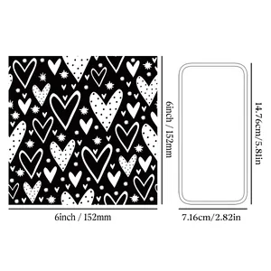 6 inch Valentine heart and star pattern scrapbooking paper for DIY albums and journals