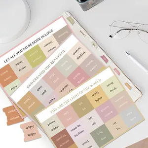 Linguette per indice biblico in colori Morandi per contrassegnare pagine di libri