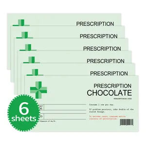 6 pack of novelty prescription chocolate bar labels creative party joke stickers for decor