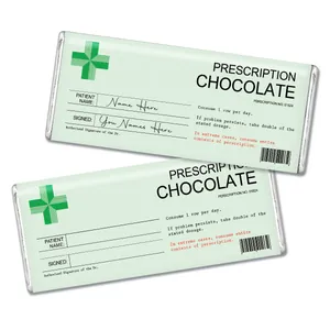 Creative Prescription Chocolate Label Stickers Funny Medical Style Spoof Party Decor DIY Chocolate Bar Wrapper Wraps