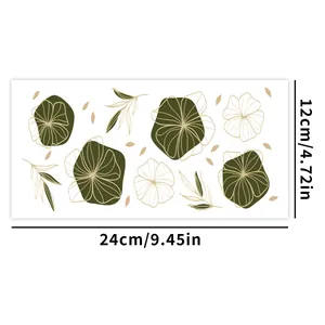 Größenangaben für UV-DTF-Aufkleber mit Blumenmuster für 16oz Gläser, 24x12cm Abmessung