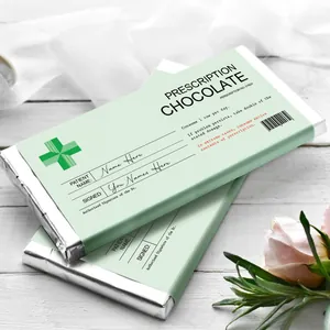Funny chocolate prescription labels creative party prank stickers for gift decoration