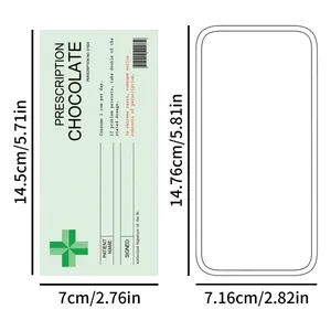 Funny prescription chocolate bar stickers pack for creative party favors and gag gift decor