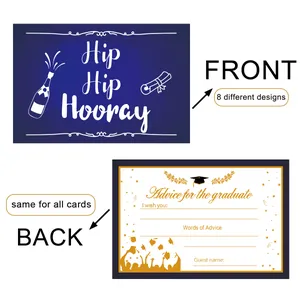 2025 Graduation Advice Cards showing front and back designs with Hip Hip Hooray text